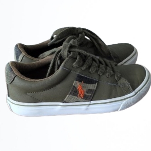 Polo Ralph Lauren Other - Polo by Ralph Lauren Kids Boys Olive Sneakers Size 2